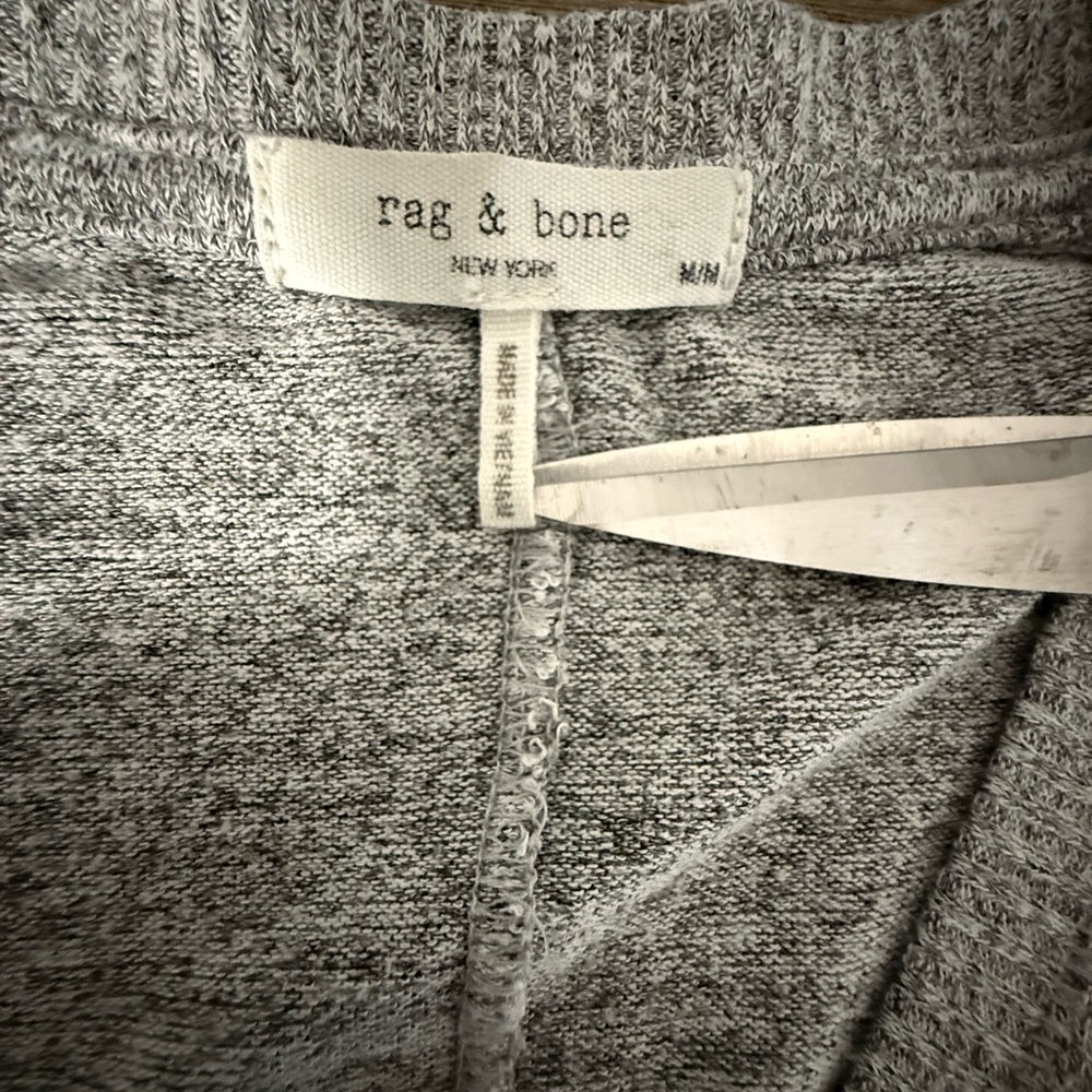 Rag & Bone Avyrl women’s heathered gray short sleeve top v-neck size medium - Picture 2 of 11